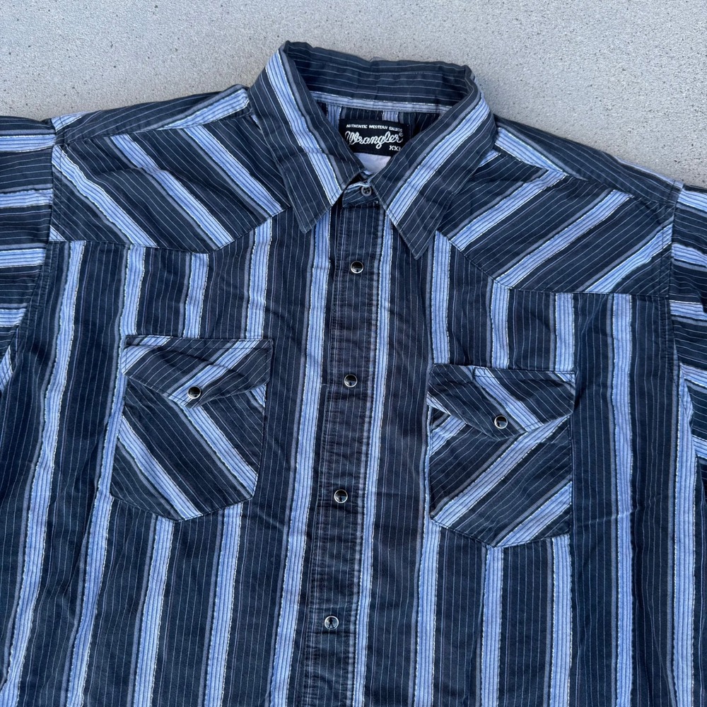 Wrangler Pearl Snap Western‎ Long Sleeve Shirt Men XXL